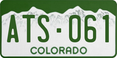 CO license plate ATS061