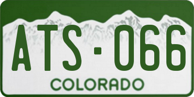 CO license plate ATS066