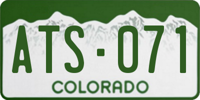 CO license plate ATS071