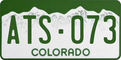 CO license plate ATS073