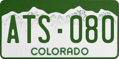 CO license plate ATS080