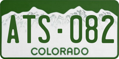 CO license plate ATS082