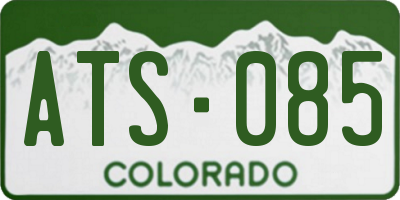 CO license plate ATS085