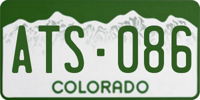 CO license plate ATS086