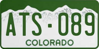 CO license plate ATS089