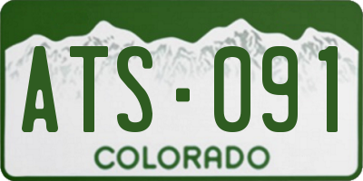 CO license plate ATS091