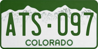 CO license plate ATS097