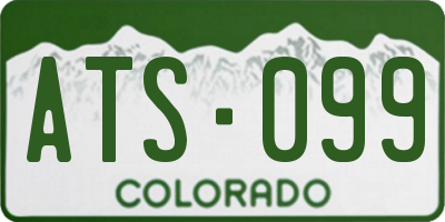 CO license plate ATS099