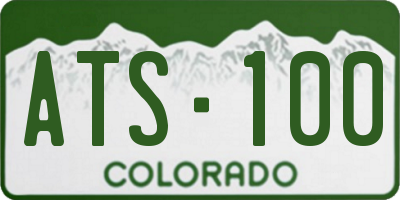 CO license plate ATS100
