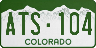CO license plate ATS104