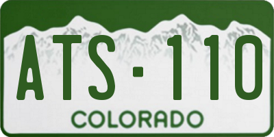 CO license plate ATS110