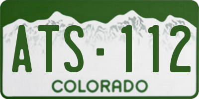 CO license plate ATS112
