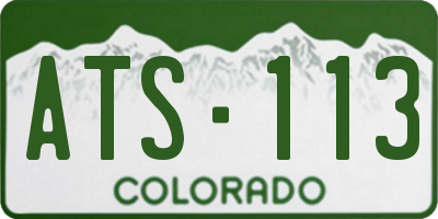CO license plate ATS113
