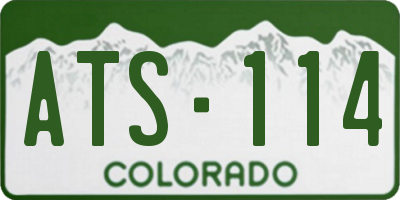 CO license plate ATS114
