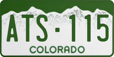 CO license plate ATS115