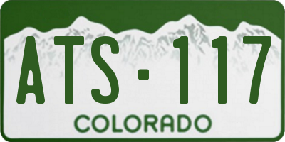 CO license plate ATS117