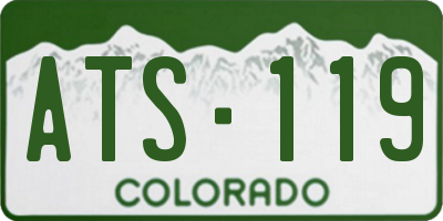 CO license plate ATS119