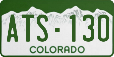 CO license plate ATS130
