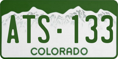 CO license plate ATS133