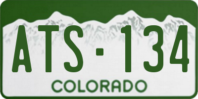 CO license plate ATS134