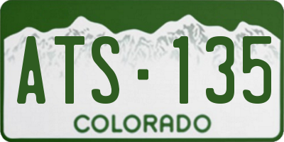 CO license plate ATS135