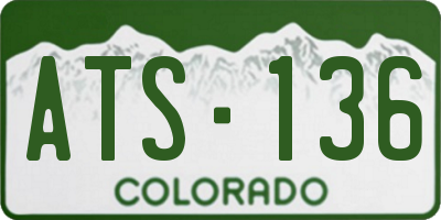 CO license plate ATS136