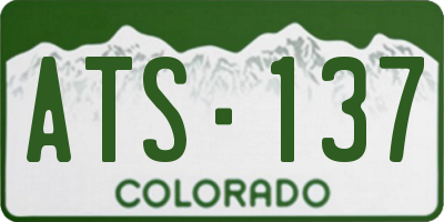 CO license plate ATS137