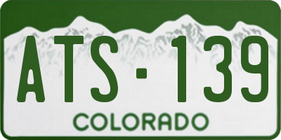CO license plate ATS139