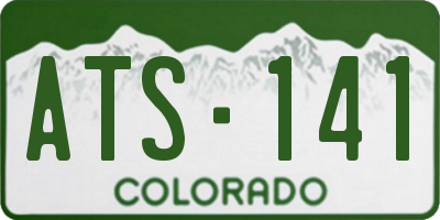 CO license plate ATS141
