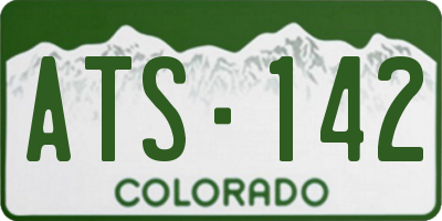 CO license plate ATS142