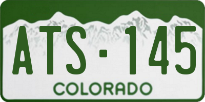 CO license plate ATS145