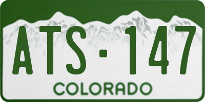CO license plate ATS147