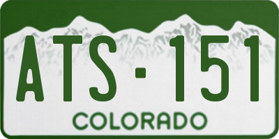 CO license plate ATS151