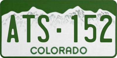 CO license plate ATS152