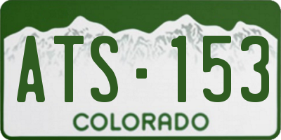 CO license plate ATS153
