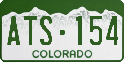CO license plate ATS154