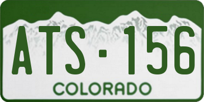 CO license plate ATS156