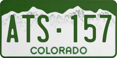 CO license plate ATS157
