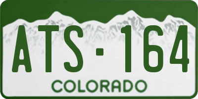 CO license plate ATS164