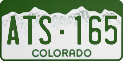 CO license plate ATS165