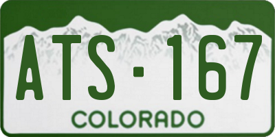 CO license plate ATS167