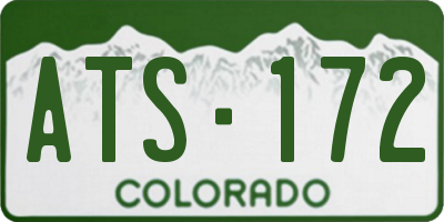 CO license plate ATS172