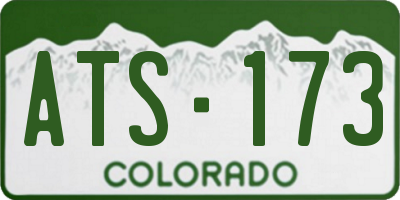 CO license plate ATS173