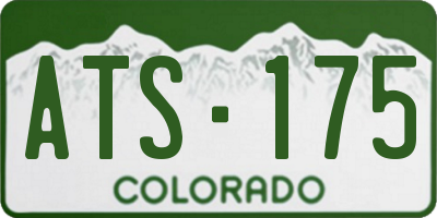 CO license plate ATS175