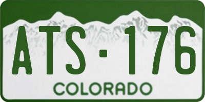 CO license plate ATS176