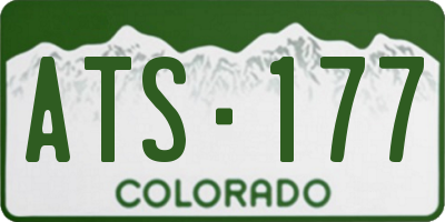 CO license plate ATS177