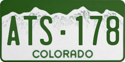 CO license plate ATS178