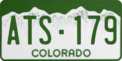 CO license plate ATS179