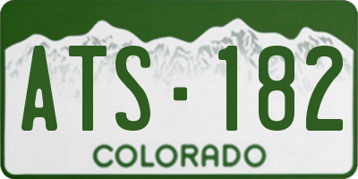 CO license plate ATS182