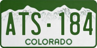CO license plate ATS184
